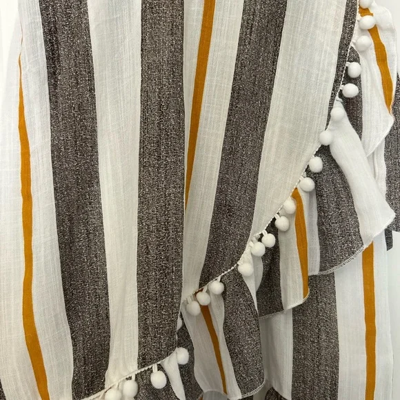 Simplee Gray, Orange and White Striped Dress Size M - Picture 7 of 9